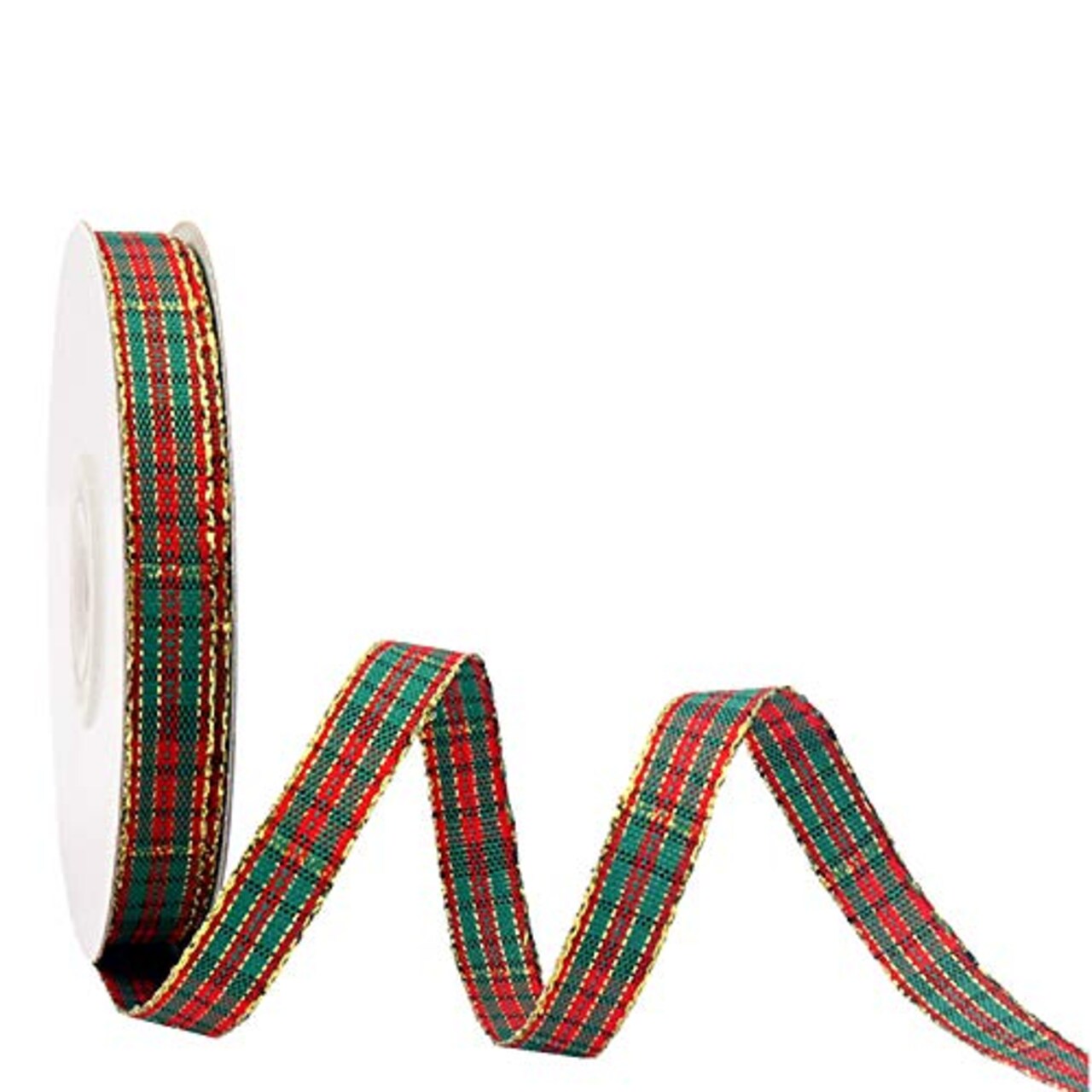 Christmas Checkered Plaid Ribbon 25 Yard Each Roll 100% Polyester Woven Edge Gingham Ribbon for Christmas Crafts, Gift Wrapping (Special Design 3/8 Inch(9mm))